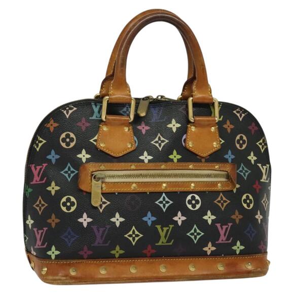 LOUIS VUITTON Monogram Multicolor Alma Hand Bag Black M92646 - Picture 1 of 16